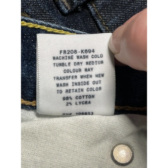 FRX Women’s Size 28 Blue Low Rise Straight Leg Denim Jeans USA Made - Picture 4 of 6